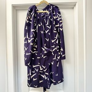 Anthropologie Purple Heart Print Romper